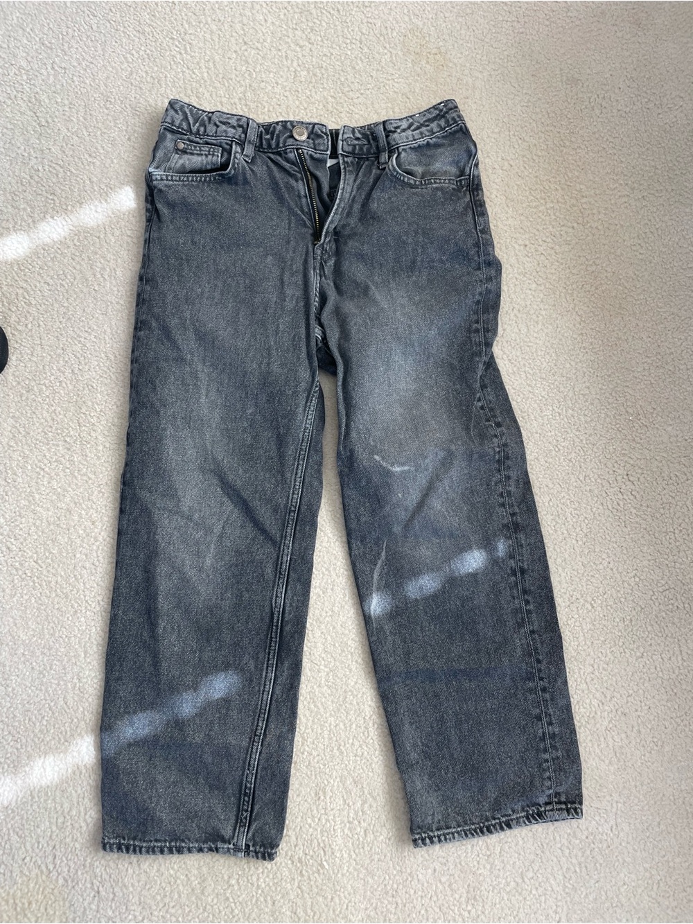 H&M Charcoal Black Straight Jeans
